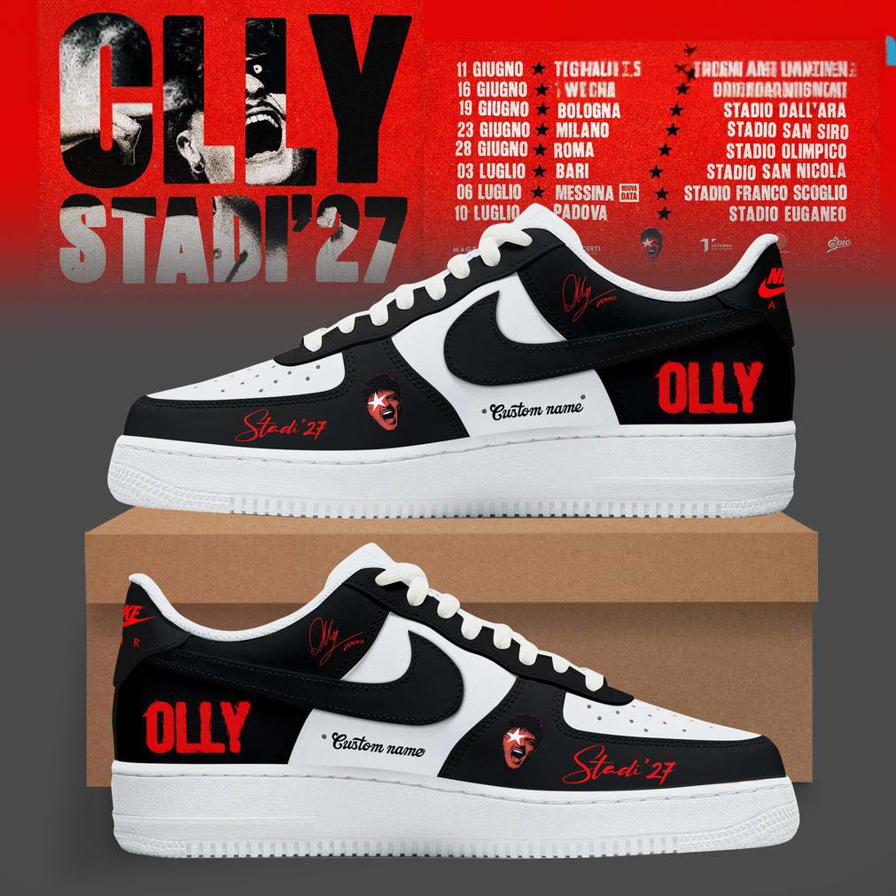 Olly Stadi 27 Black White Air Force 1 Sneakers