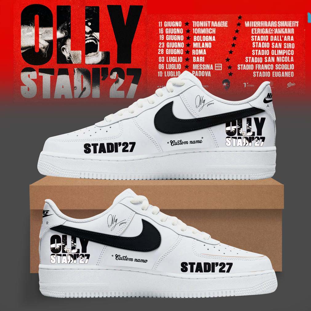 White Black Air Force 1 Sneakers Olly Stadi 27