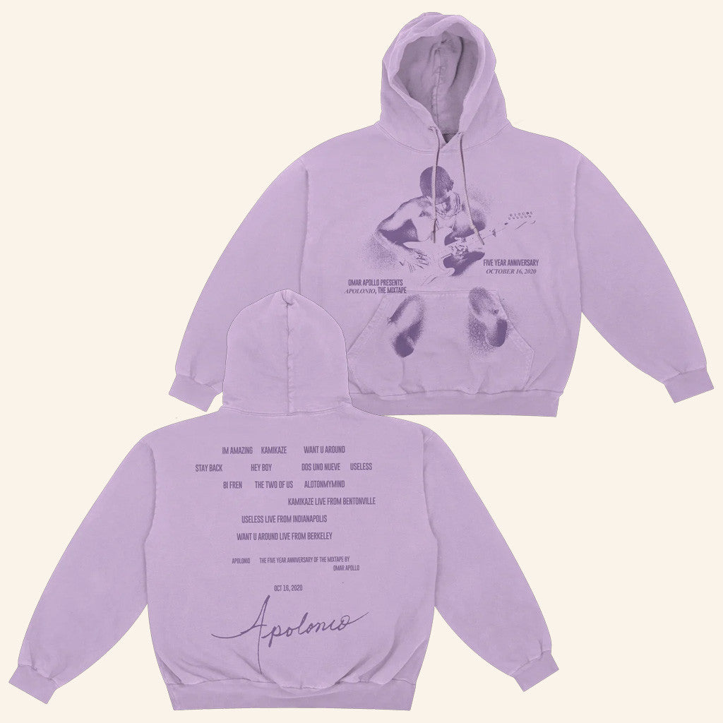 Omar Apollo Merch Apolonio Anniversary Hoodie Gifts For Music Enthusiasts
