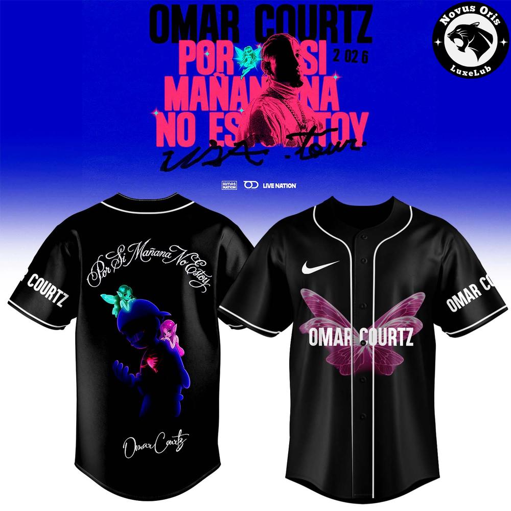 Omar Courtz Por Si Mañana No Estoy World Tour 2026 Baseball Jersey 1 - Unicasport Omar Courtz Por Si Mañana No Estoy World Tour 2026 Baseball Jersey