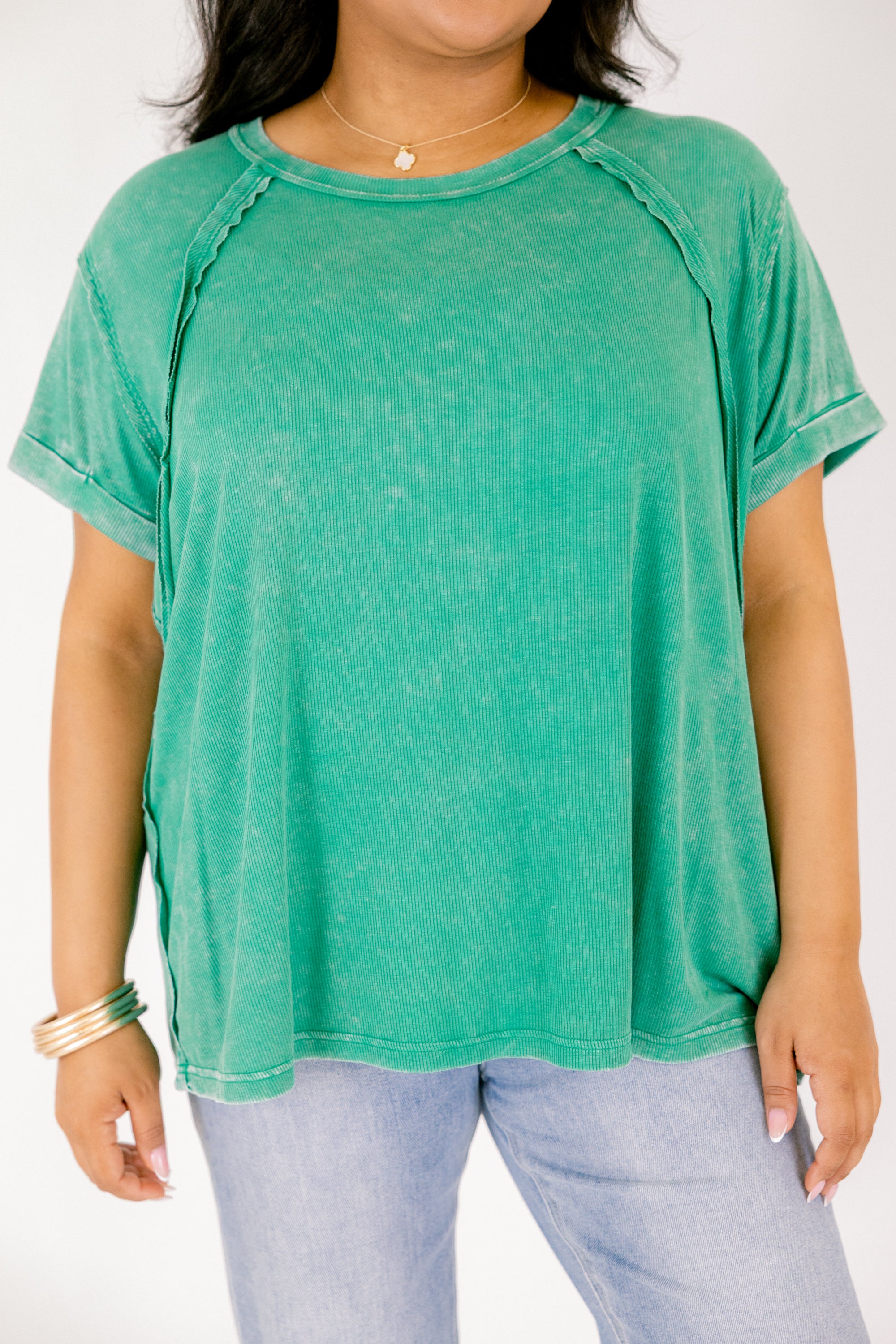 On Repeat Tee, Kelly Green 5 On Repeat Tee, Kelly Green - Image 5