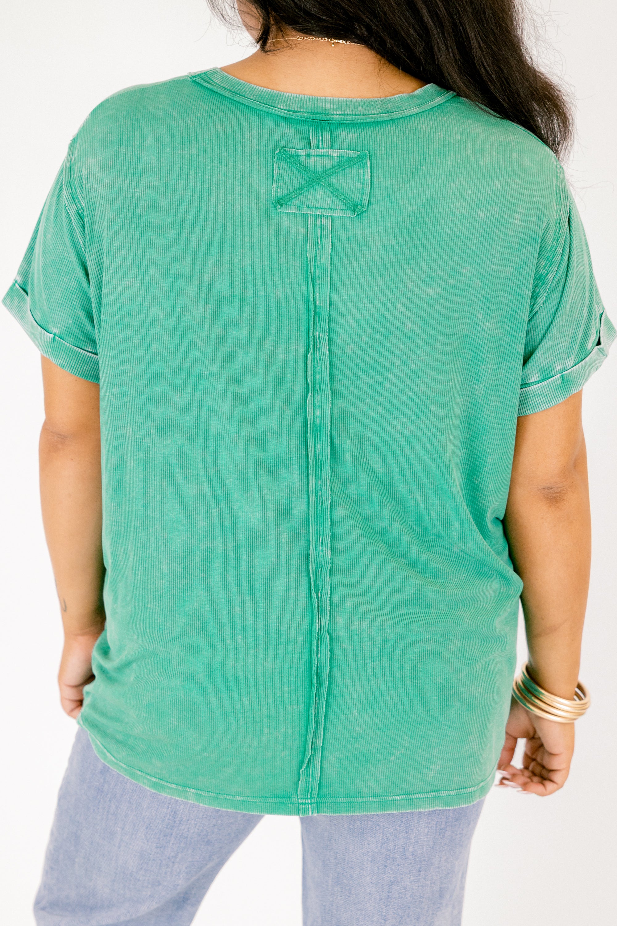 On Repeat Tee, Kelly Green 6 On Repeat Tee, Kelly Green - Image 6
