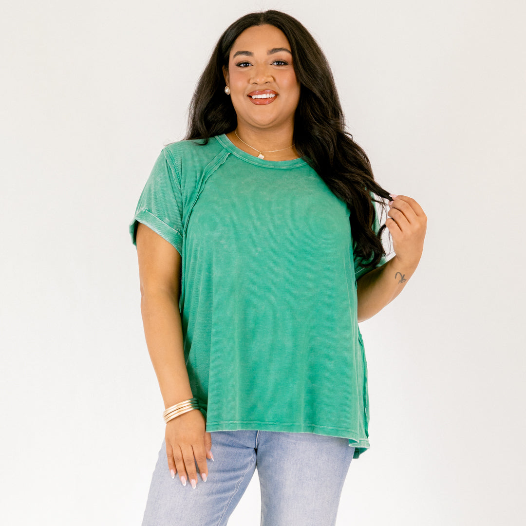 On Repeat Tee, Kelly Green 7 On Repeat Tee, Kelly Green - Image 7