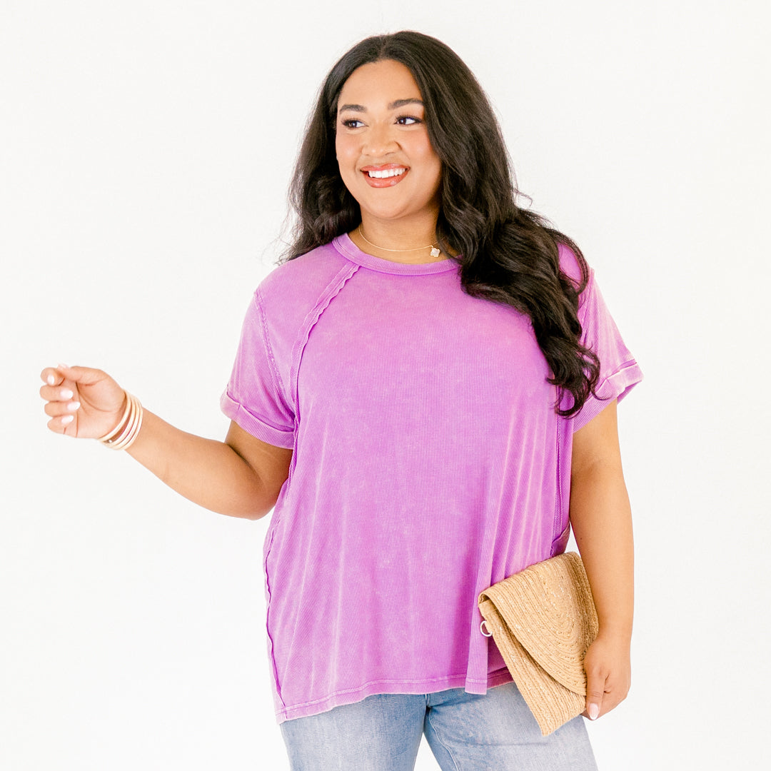 On Repeat Tee, Violet 7 On Repeat Tee, Violet - Image 7