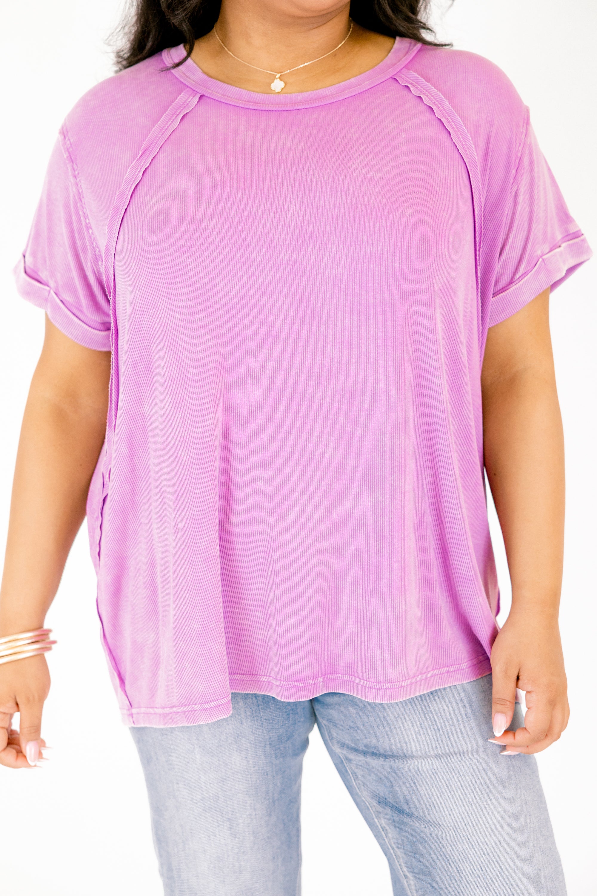 On Repeat Tee, Violet 5 On Repeat Tee, Violet - Image 5