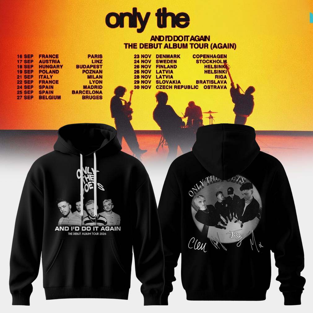 Only The Poets Black Band Photo Hoodie