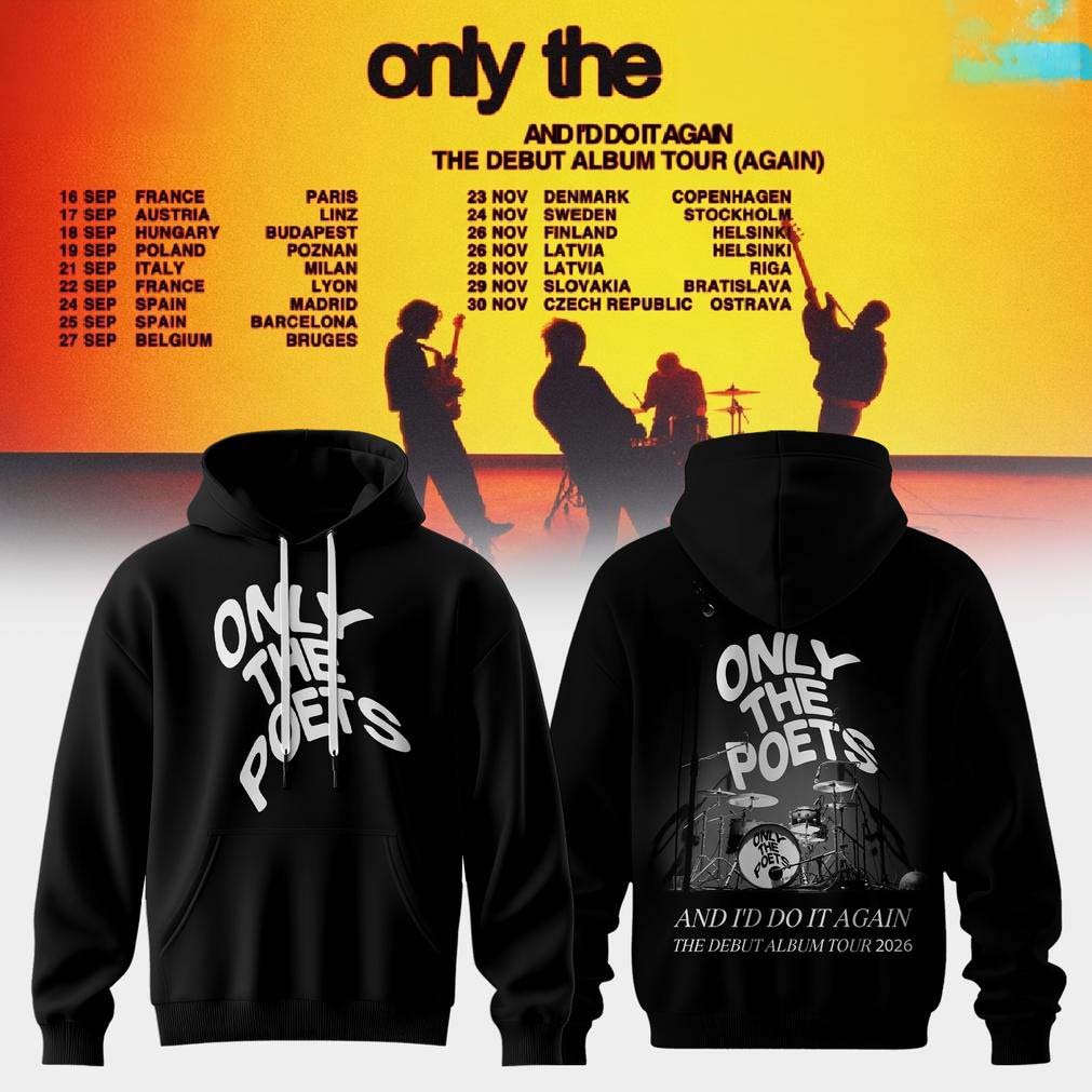 Only The Poets Black Logo Concert Hoodie