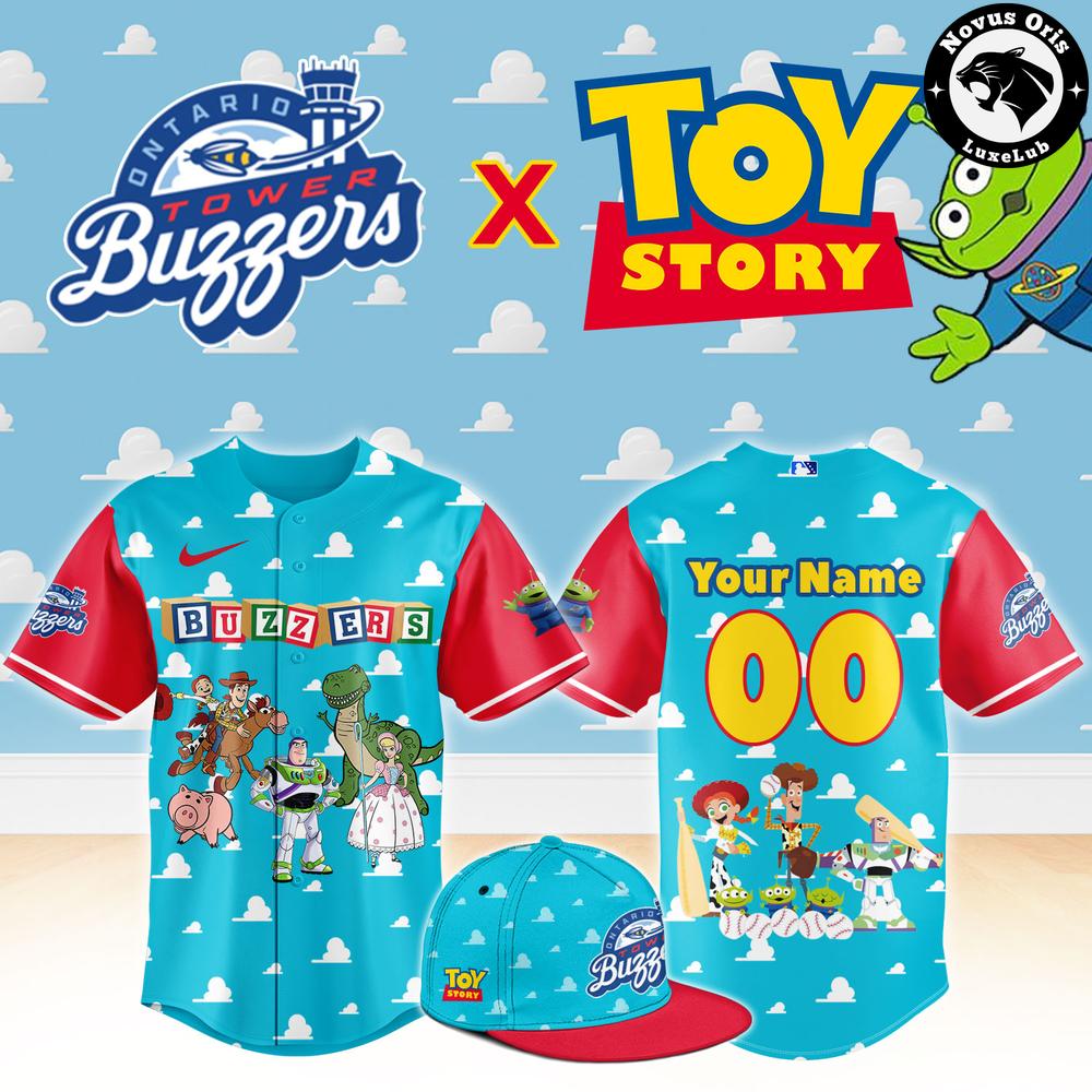 Ontario Tower Buzzers x Toy Story Night Pixar Cartoon Custom Baseball Jersey 1 - Unicasport Ontario Tower Buzzers x Toy Story Night Pixar Cartoon Custom Baseball Jersey