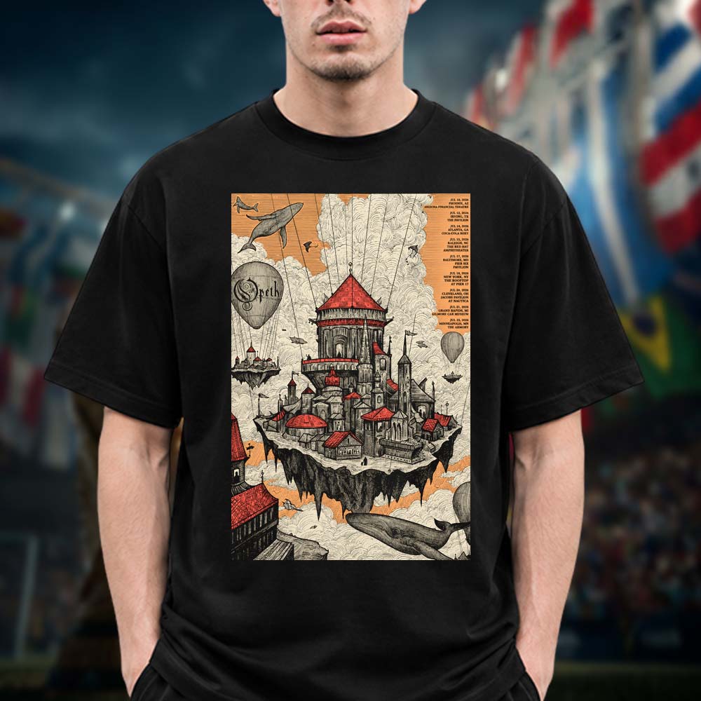 Opeth Limited Concert Poster T Shirt 2026 Summer Tour Unisex T Shirt