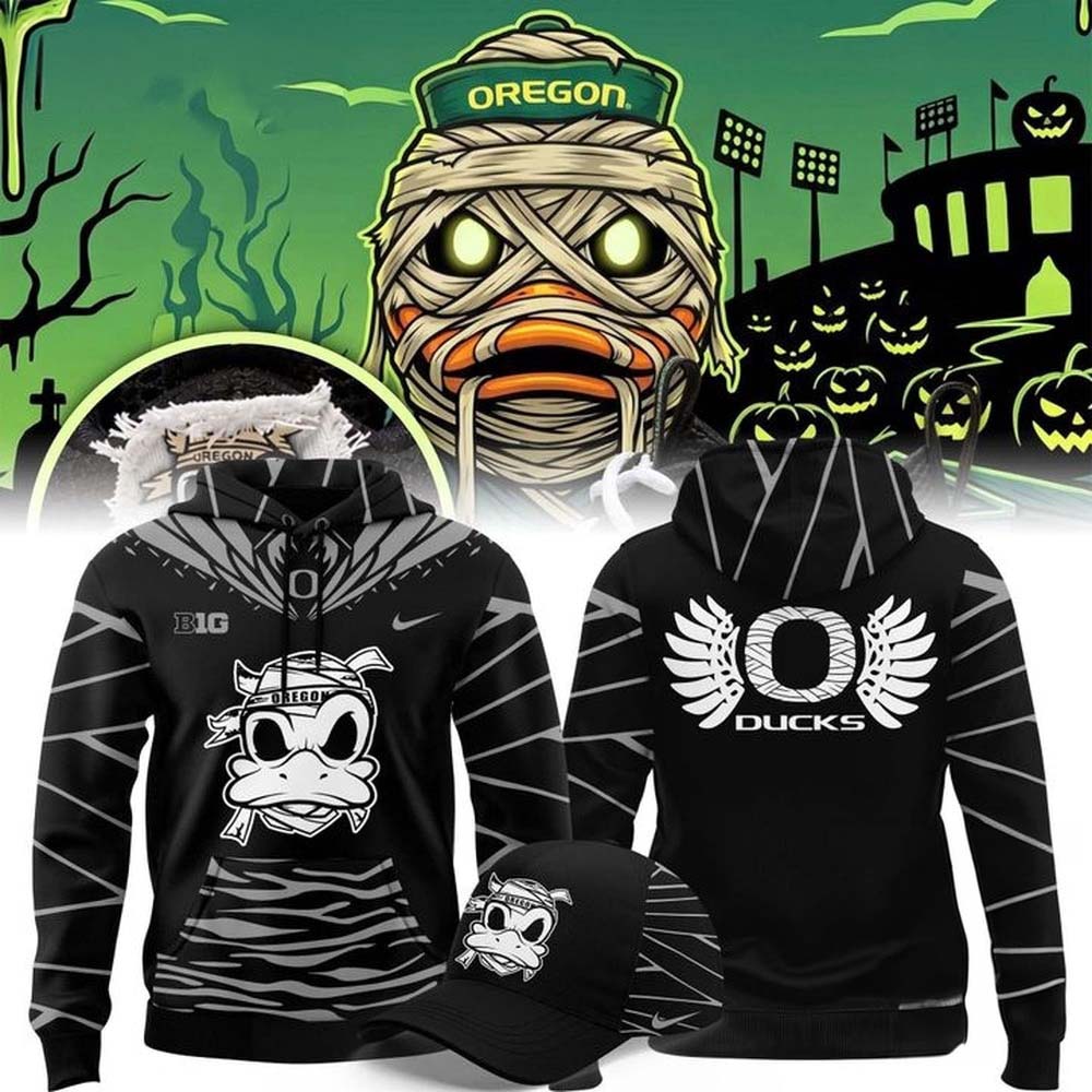 Oregon Ducks Mummy Duck 2026 Black Hoodie