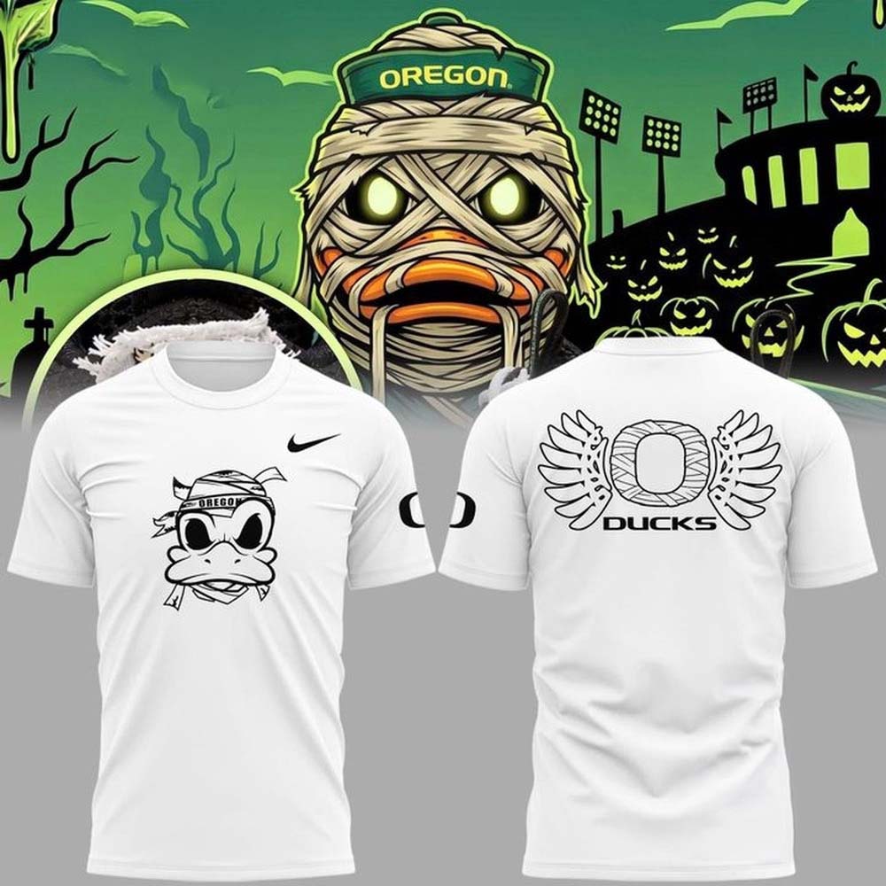 Oregon Ducks Mummy Duck 2026 White T Shirt