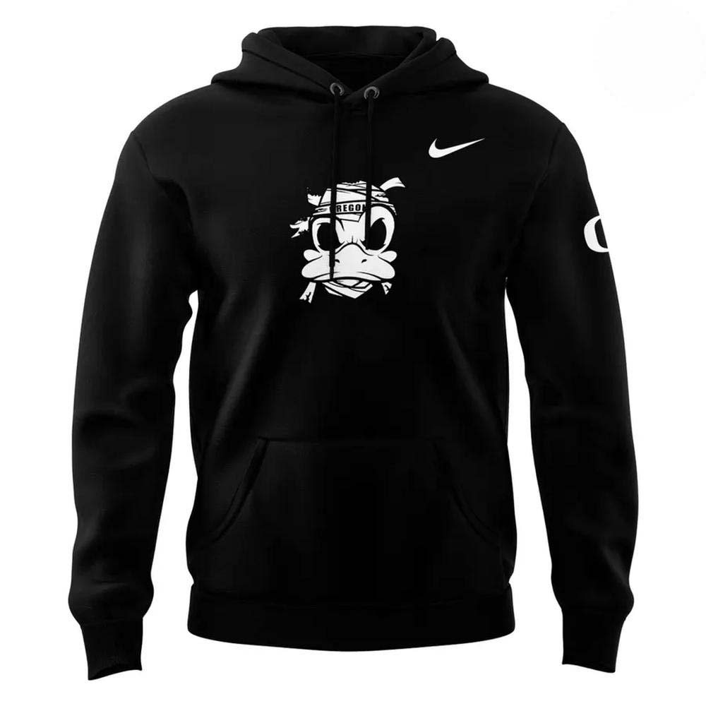 Oregon Ducks Mummy Mode 2026 Black Hoodie detail view