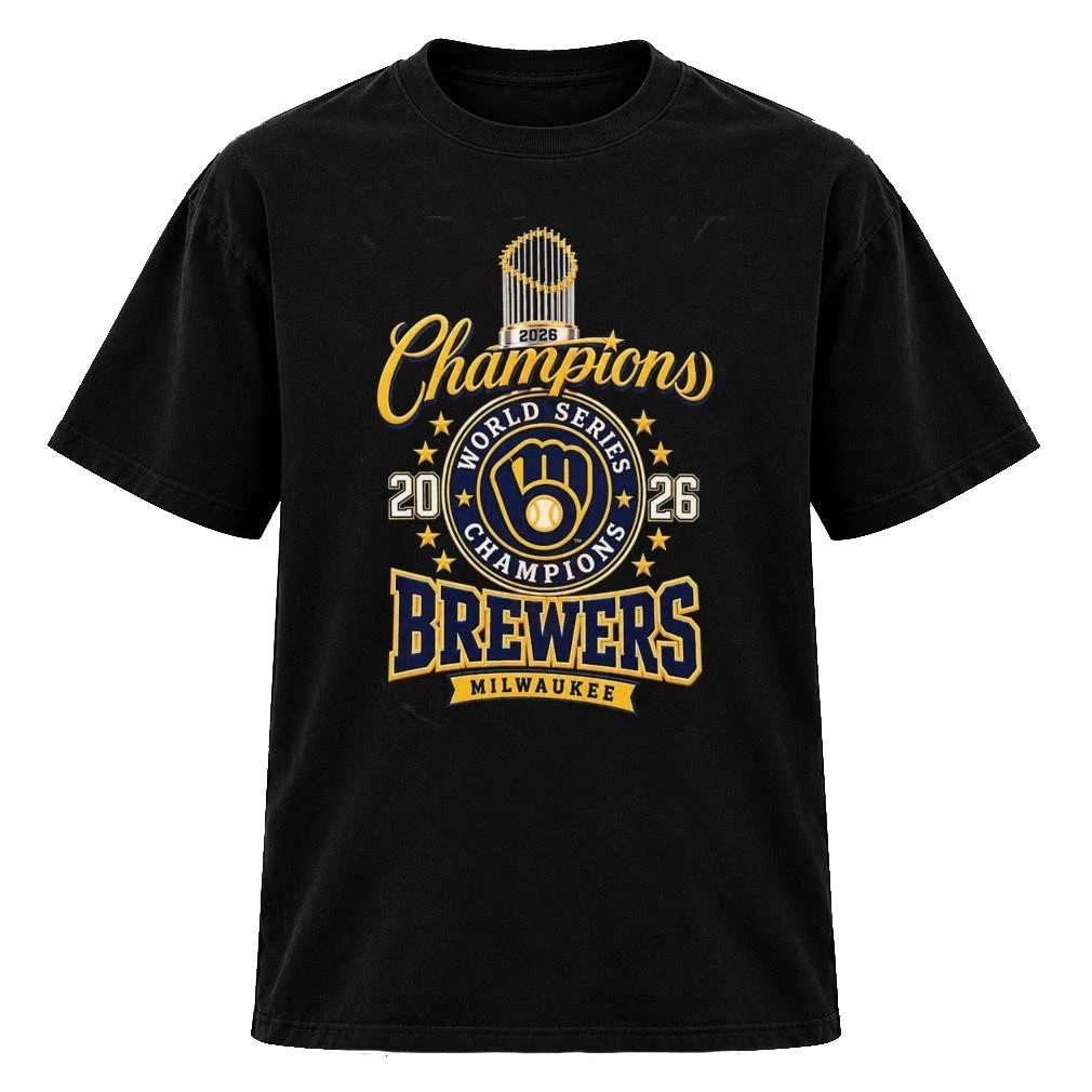 Original Milwaukee Brewers 2026 World Series Champions Trophy TShirt