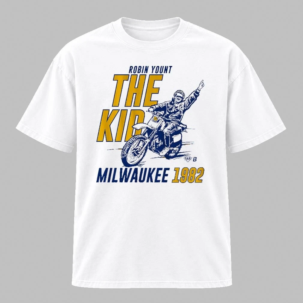 Original Milwaukee Brewers Robin Yount The Kid 1982 TShirt