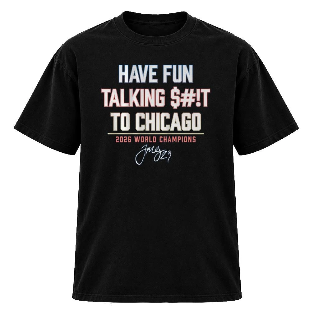 Original Trevor Megill Have Fun Talking St To Chicago 2026 World Champions Signature TShirt