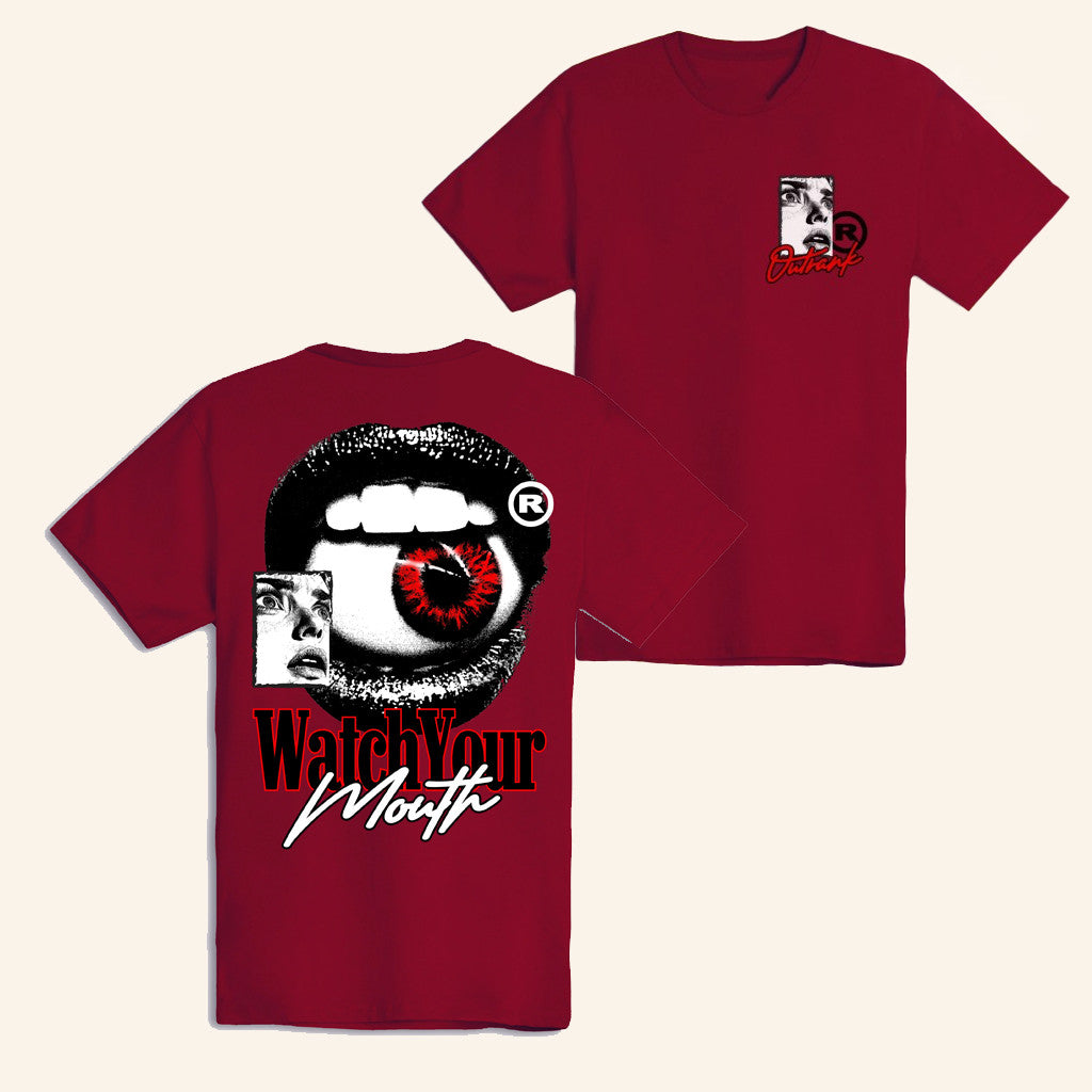 Outrank Brand Merch Watch Your Mouth T-Shirt Gifts For Boyfriend