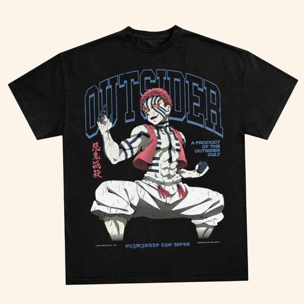 Outsider Apparel Merch Akaza T-Shirt Best Gifts For Anime Lovers