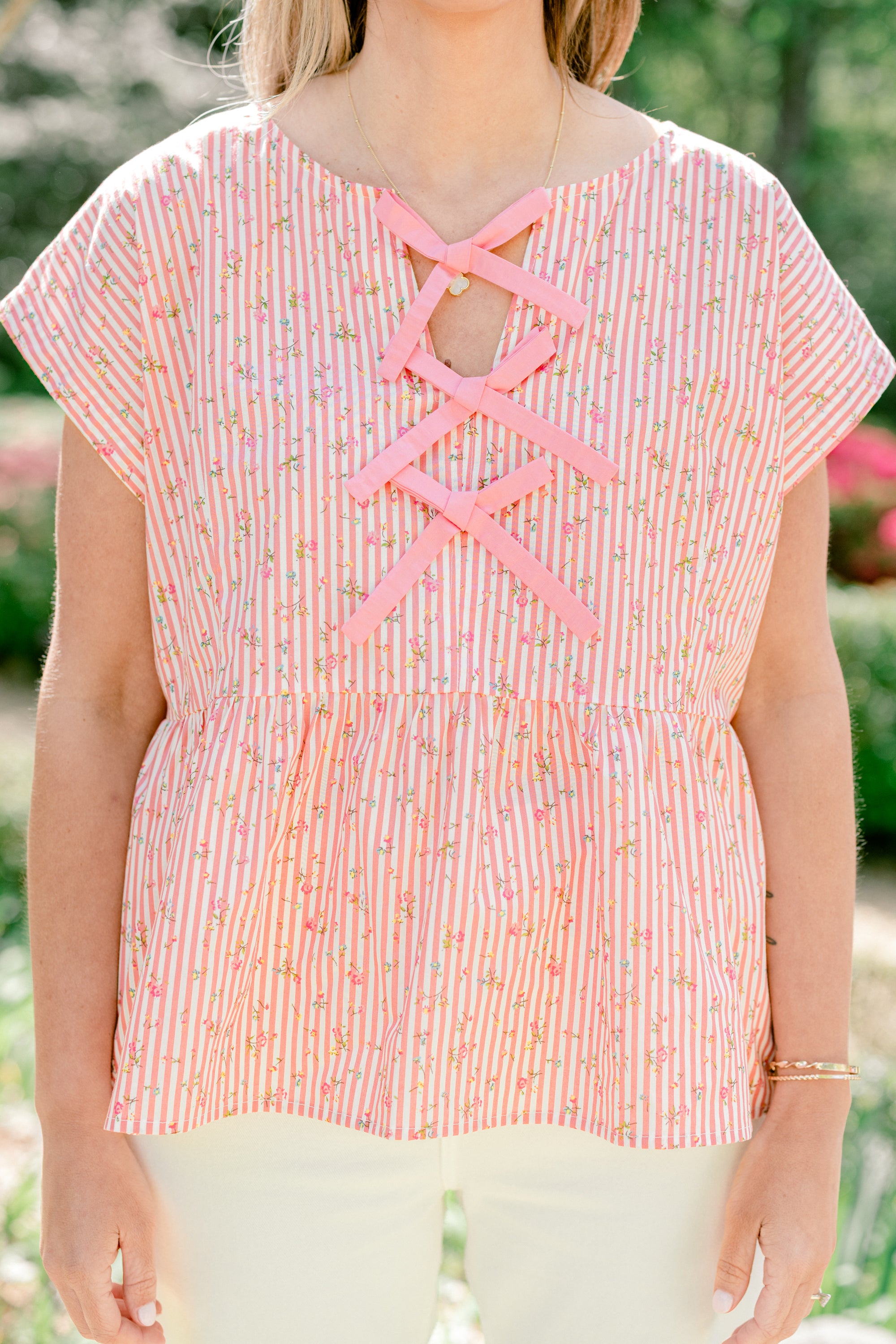 Over The Water Top, Pink Stripe 5 Over The Water Top, Pink Stripe - Image 5