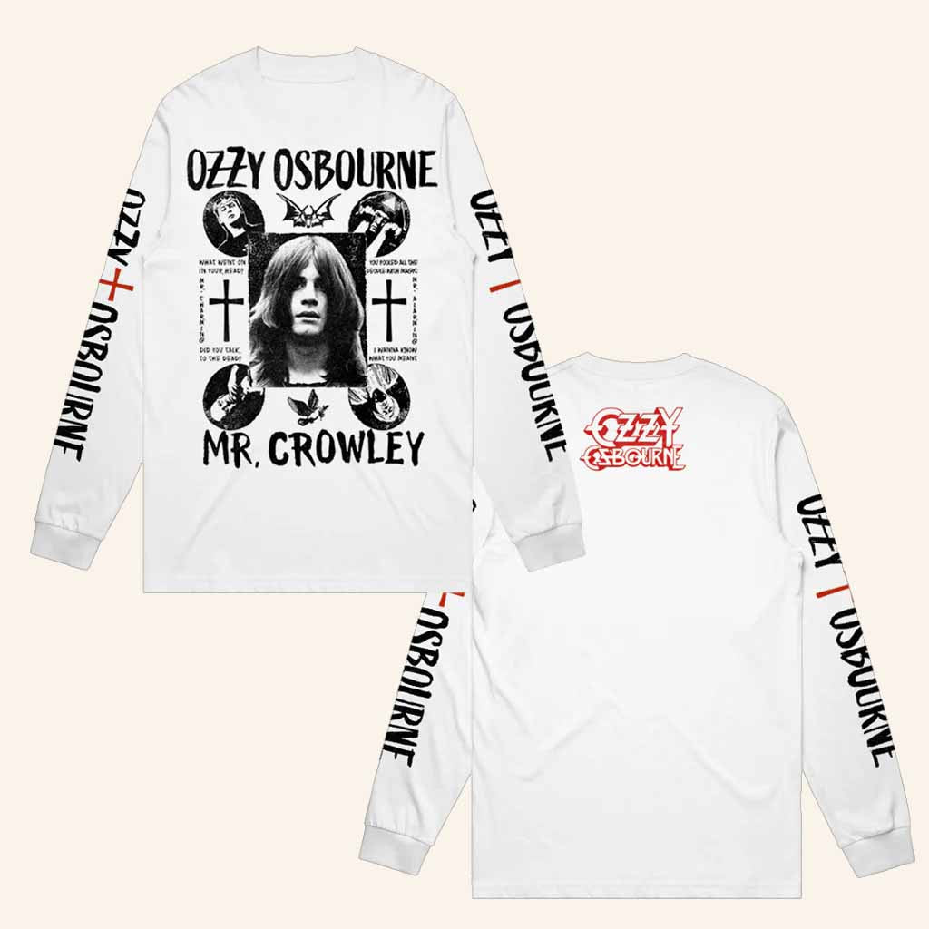Ozzy Osbourne Merch Mr Crowley Long Sleeve Shirt Music Related Gifts For Guys