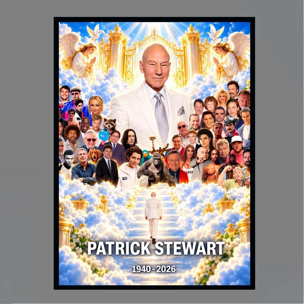 Patrick Stewart 19402026 Heaven Gates Tribute Poster