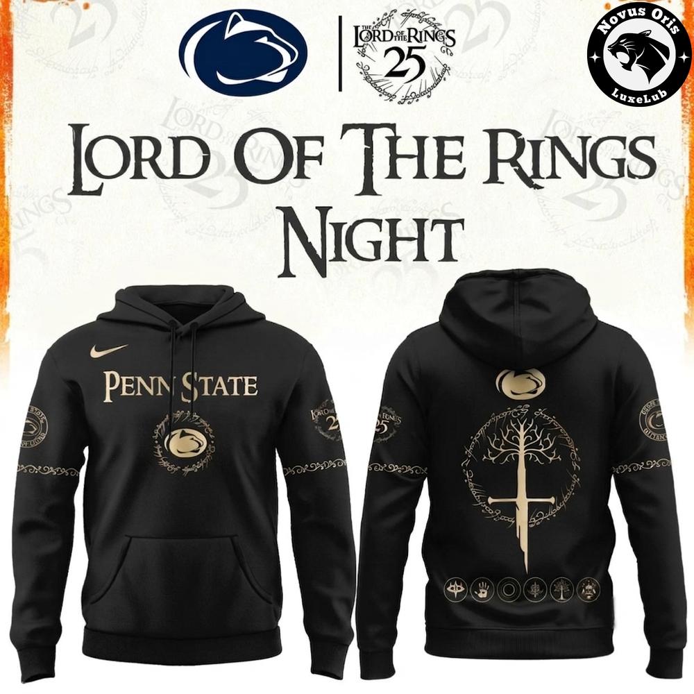 Penn State Nittany Lions Lord Of The Rings 25th Anniversary Limited Edition Hoodie