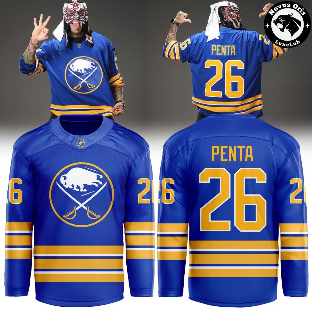 Penta Cero Miedo Buffalo Sabres Lucha Libre Hockey Jersey 1 - Unicasport Penta Cero Miedo Buffalo Sabres Lucha Libre Hockey Jersey