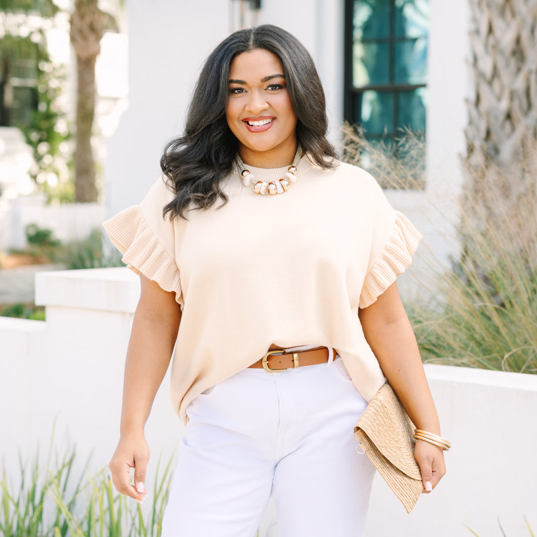 Perfectly You Sweater, Taupe 7 Perfectly You Sweater, Taupe - Image 7