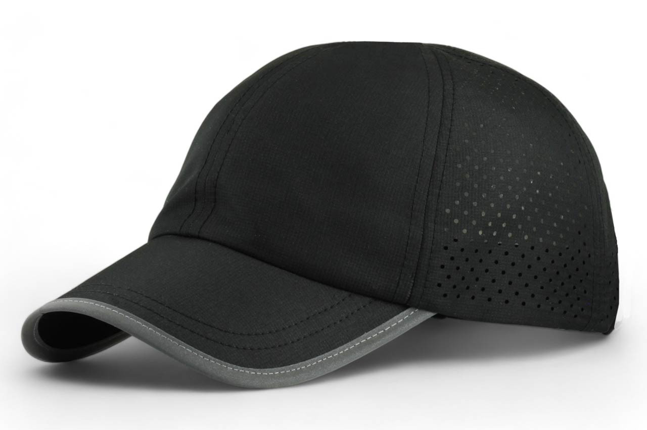 Performance Running Hat for Big Heads Moisture Wicking Black Gift for Dad