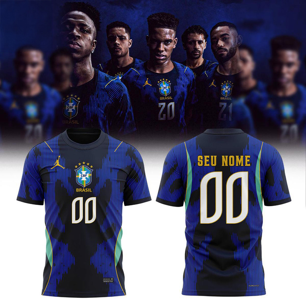 Personalized Brazil National Team X Jordan Brand 2026 Away Match FIFA World CupTShirtGifts