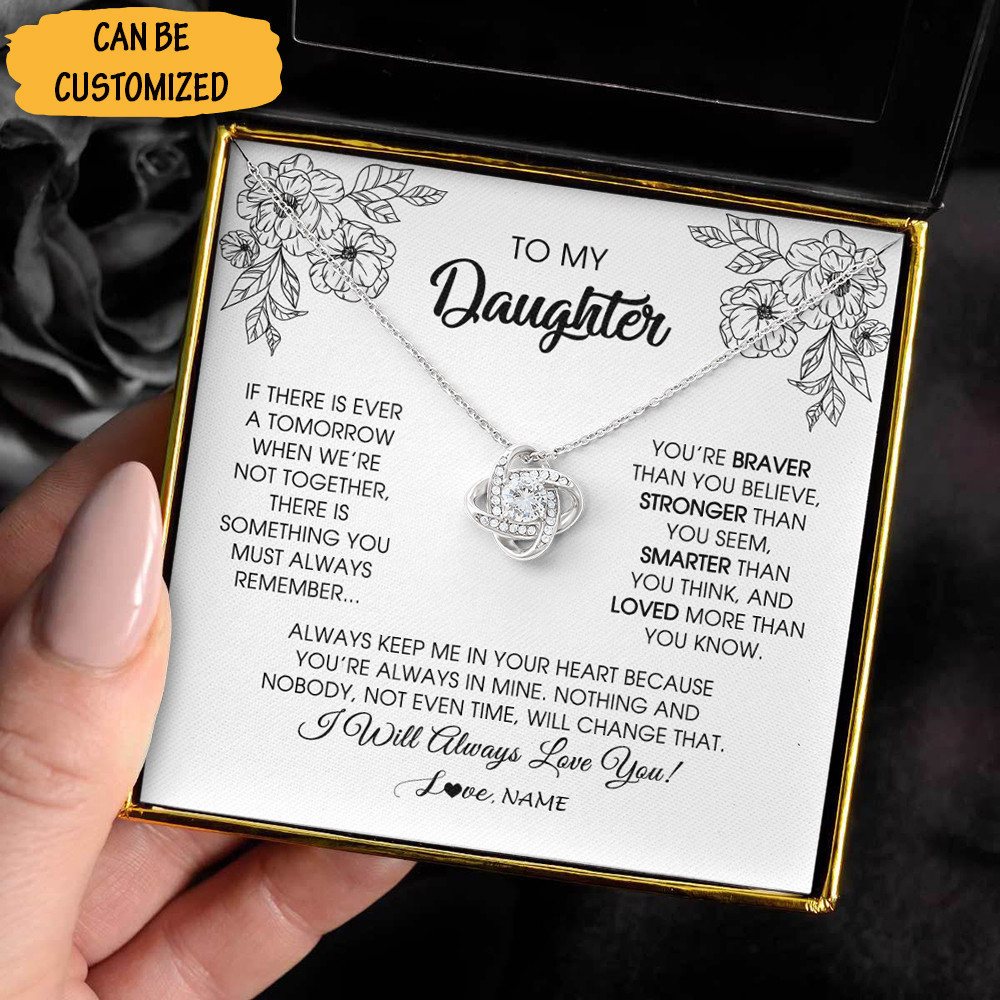 Personalized My Beautiful Daughter Love Knot Necklace Jewellery Best Gift To Daughter On Her Birthday 1 1 Personalized My Beautiful Daughter Love Knot Necklace Jewellery Best Gift To Daughter On Her Birthday 1
