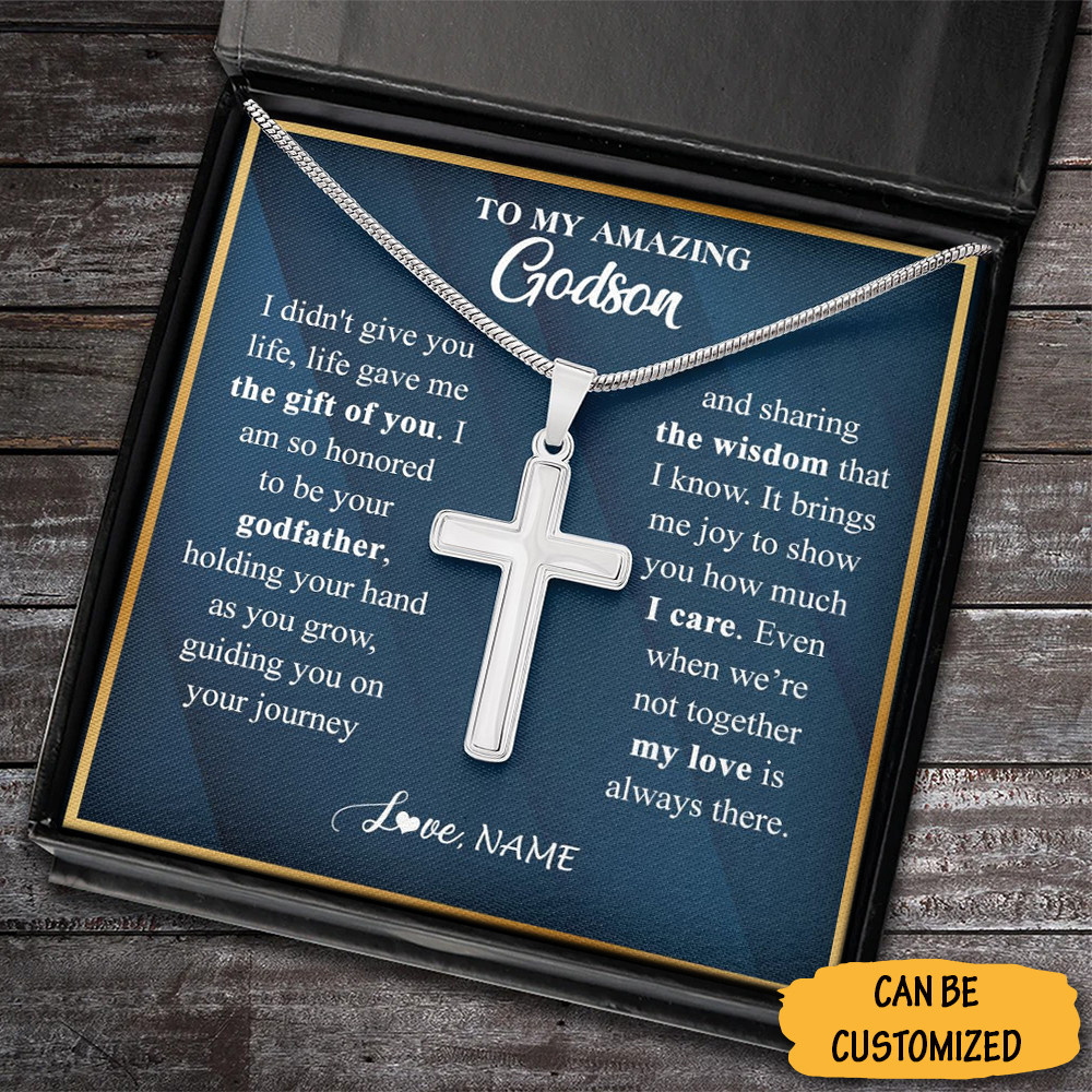 Personalized To My Amazing Godson Cross Necklace Silver Christian Cross Necklace Easter Gifts For Godchild 1 Personalized To My Amazing Godson Cross Necklace Silver Christian Cross Necklace Easter Gifts For Godchild