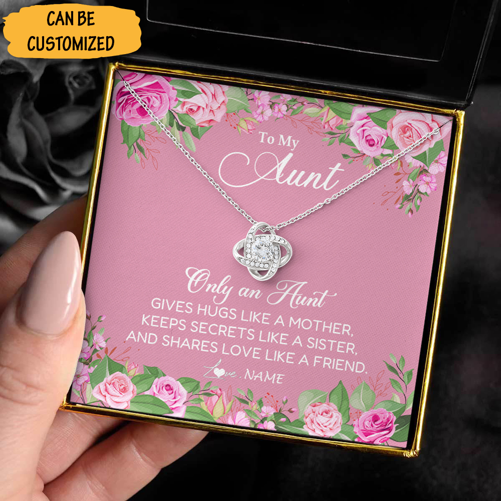 Personalized To My Aunt Necklace Love Knot Necklace Jewelry Box Best Birthday Gift Ideas For Aunt 1 Personalized To My Aunt Necklace Love Knot Necklace Jewelry Box Best Birthday Gift Ideas For Aunt