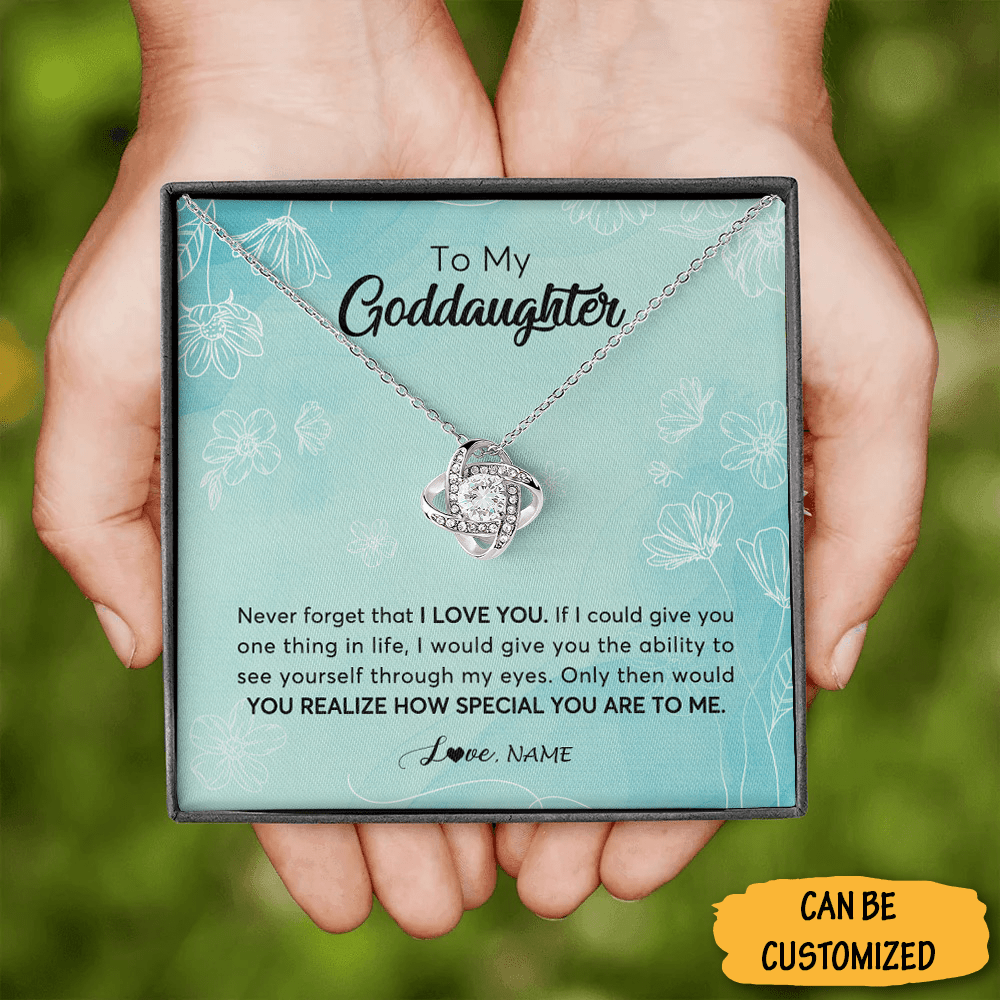 Personalized To My Goddaughter Necklace Sterling Silver Love Knot Pendant Necklace Xmas Gifts For Goddaughter 1 1 Personalized To My Goddaughter Necklace Sterling Silver Love Knot Pendant Necklace Xmas Gifts For Goddaughter 1