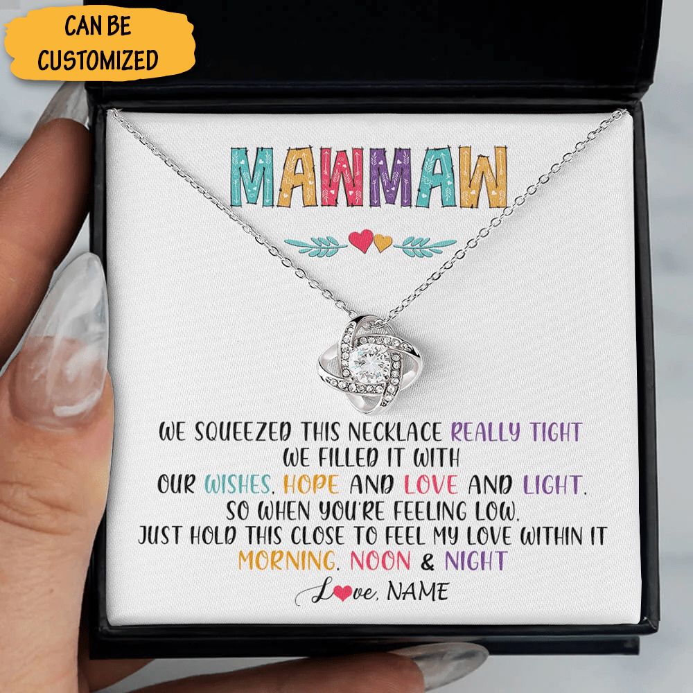Personalized To My Memaw Necklace Love Knot Necklace Pendant Jewelry For Best Memaw Ever 1 Personalized To My Memaw Necklace Love Knot Necklace Pendant Jewelry For Best Memaw Ever