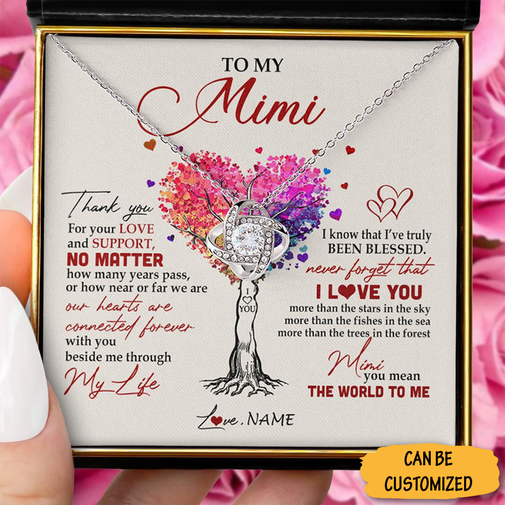 Personalized To My Mimi Necklace Love Knot Necklace With Meaningful Messages Best Mimi Christmas Gifts 1 1 Personalized To My Mimi Necklace Love Knot Necklace With Meaningful Messages Best Mimi Christmas Gifts 1