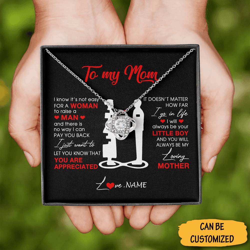 Personalized To My Mom Love Knot Necklace Son To Mom Necklace Sentimental Gift Ideas 1 1 Personalized To My Mom Love Knot Necklace Son To Mom Necklace Sentimental Gift Ideas 1