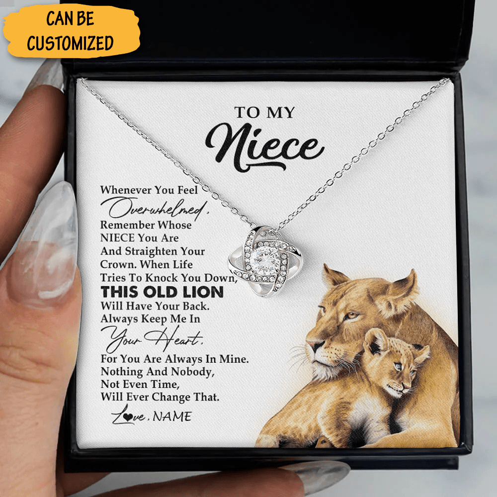 Personalized To My Niece Necklace Love From Uncle Sterling Silver Love Knot Necklace Special Gifts For Niece 1 Personalized To My Niece Necklace Love From Uncle Sterling Silver Love Knot Necklace Special Gifts For Niece