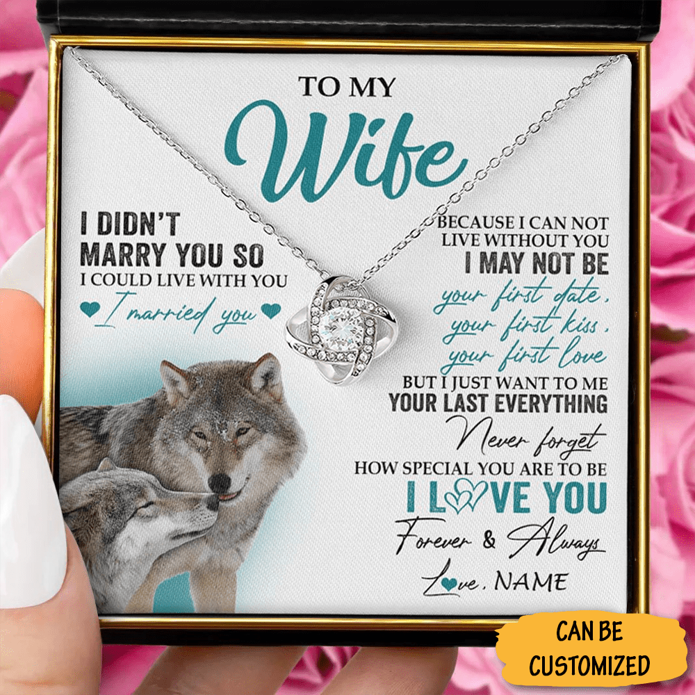 Personalized To My Wife Necklace Love Knot Silver Necklace Special Best Birthday Gift For Wife 1 Personalized To My Wife Necklace Love Knot Silver Necklace Special Best Birthday Gift For Wife