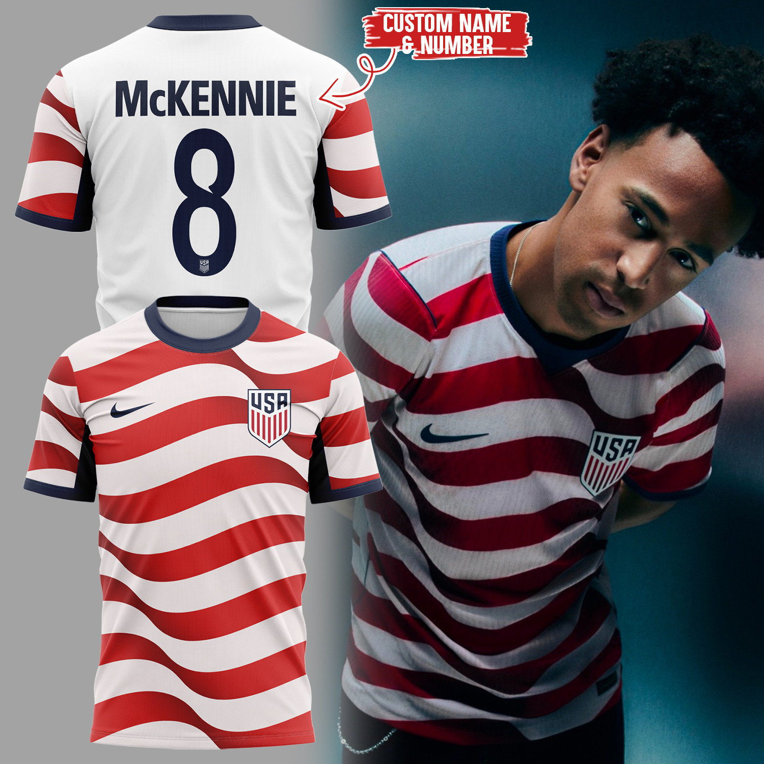 Personalized USMNT 2026 NewTShirtTeam USA World Cup FIFA Merch Gifts For Soccer Fans