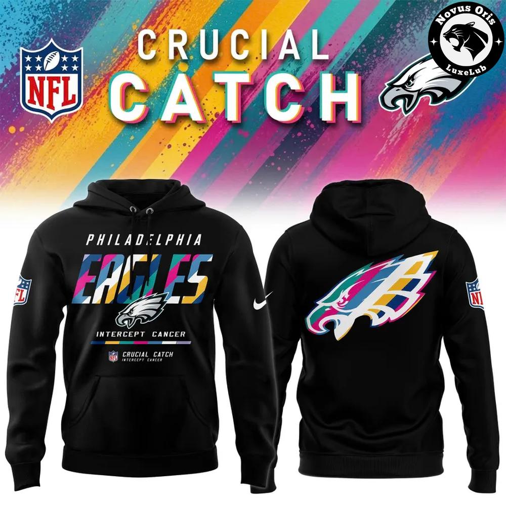 Philadelphia Eagles 2026 Crucial Catch Intercept Cancer Pullover Hoodie 1 - Unicasport Philadelphia Eagles 2026 Crucial Catch Intercept Cancer Pullover Hoodie
