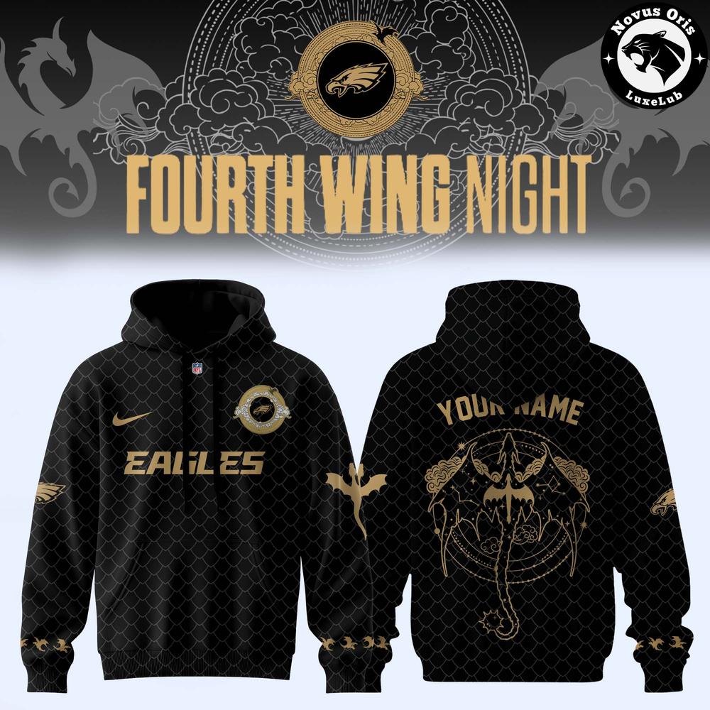 Philadelphia Eagles Fourth Wing Night 2026 Custom Pullover Hoodie