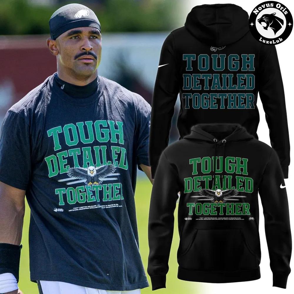 Philadelphia Eagles Tough Detailed Together Hoodie 1 - Unicasport Philadelphia Eagles Tough Detailed Together Hoodie