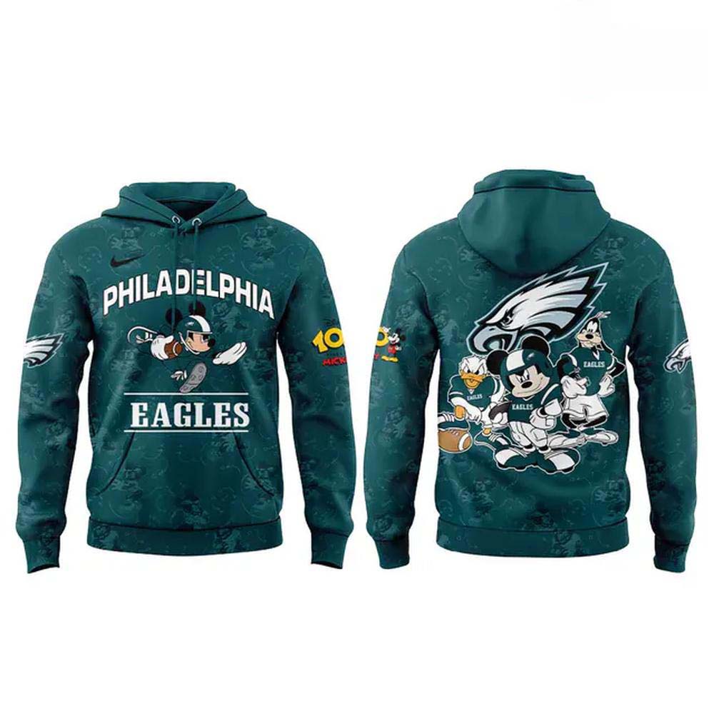 Philadelphia Eagles x Disney Mickey Mouse 100th Anniversary Hoodie - Image 2