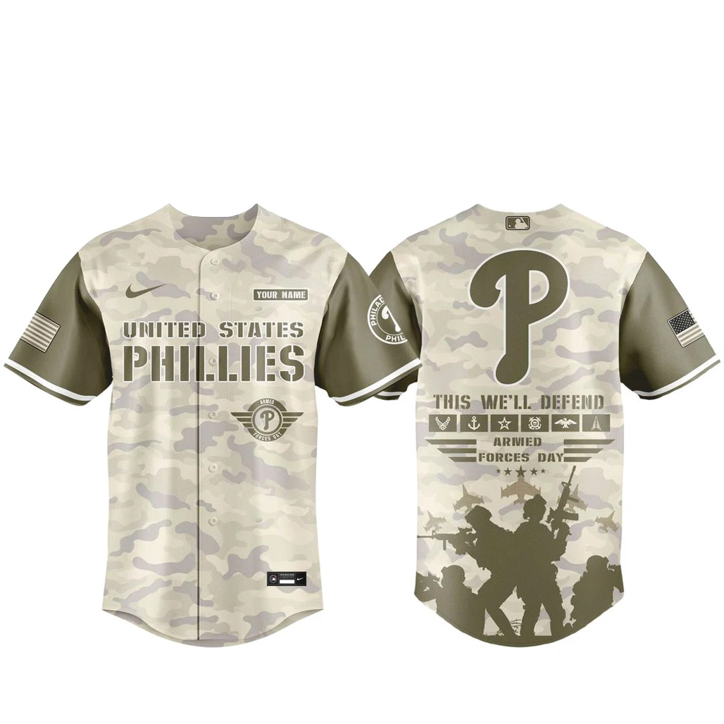 Philadelphia Phillies Armed Forces Day Appreciation Night 2026 Baseball Jersey