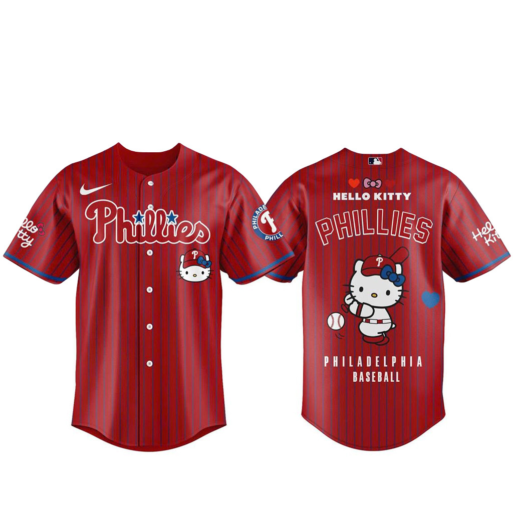 Philadelphia Phillies x Hello Kitty Baseball Helmet Bobbleheads 2026 Baseball Jersey
