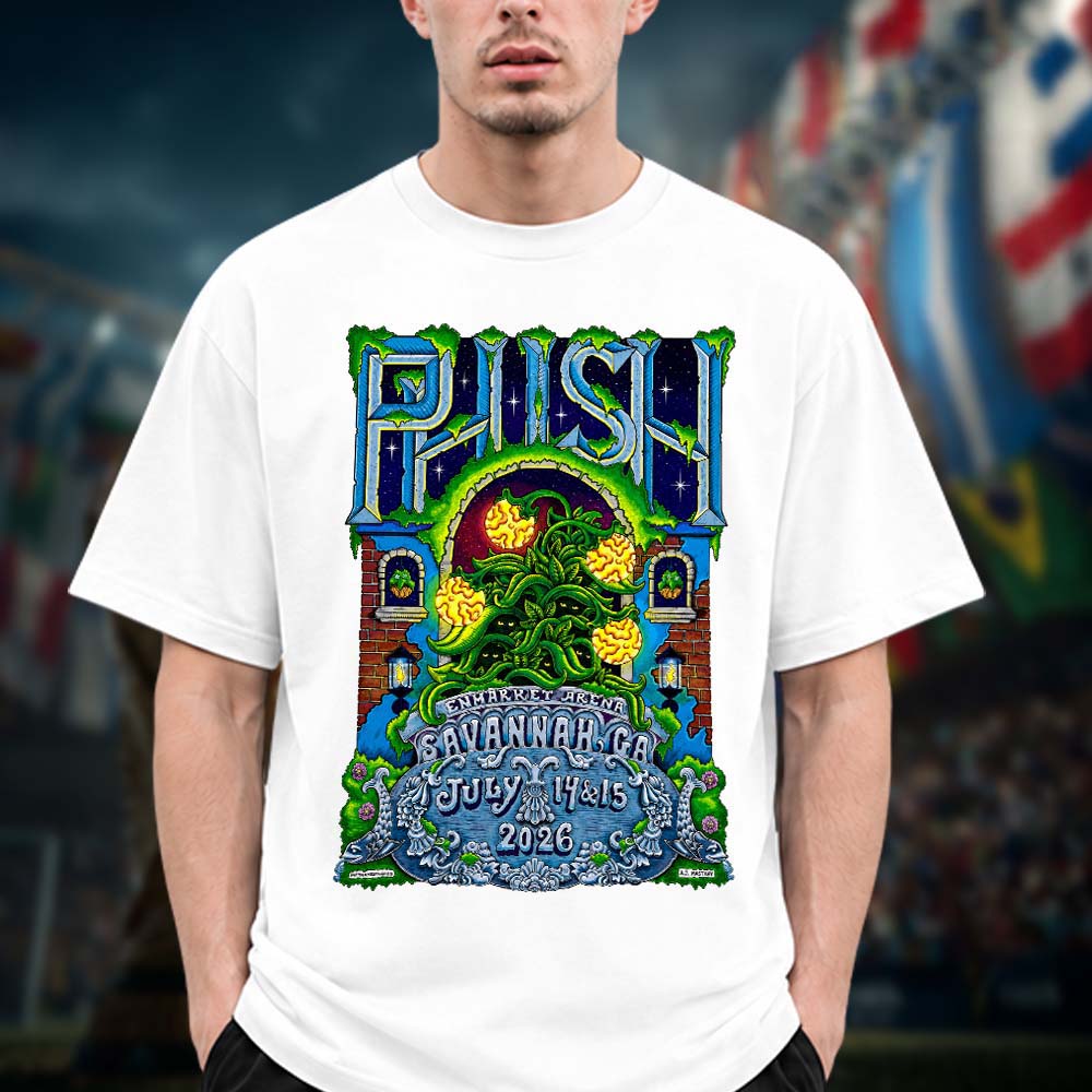 Phish Dry Goods Concert Poster from Enmarket Arena In Savannah CA On July 14 15 2026 Unisex T Shirt