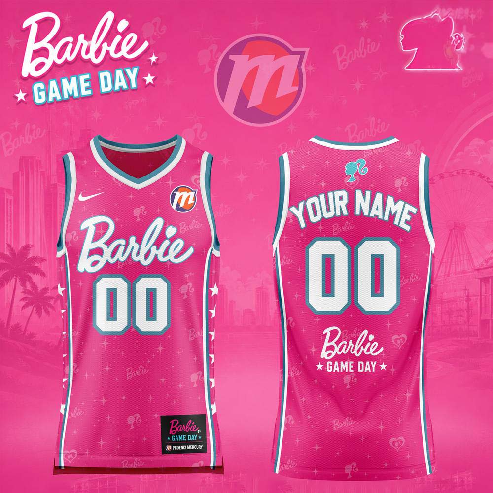 Phoenix Mercury Barbie Game Day 2026 Basketball Jersey - Best Gift for Fans