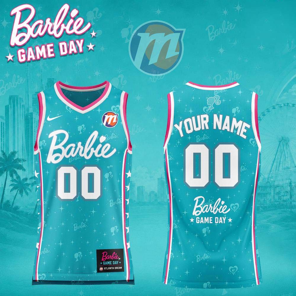 Phoenix Mercury Barbie Teal Custom Basketball Jersey