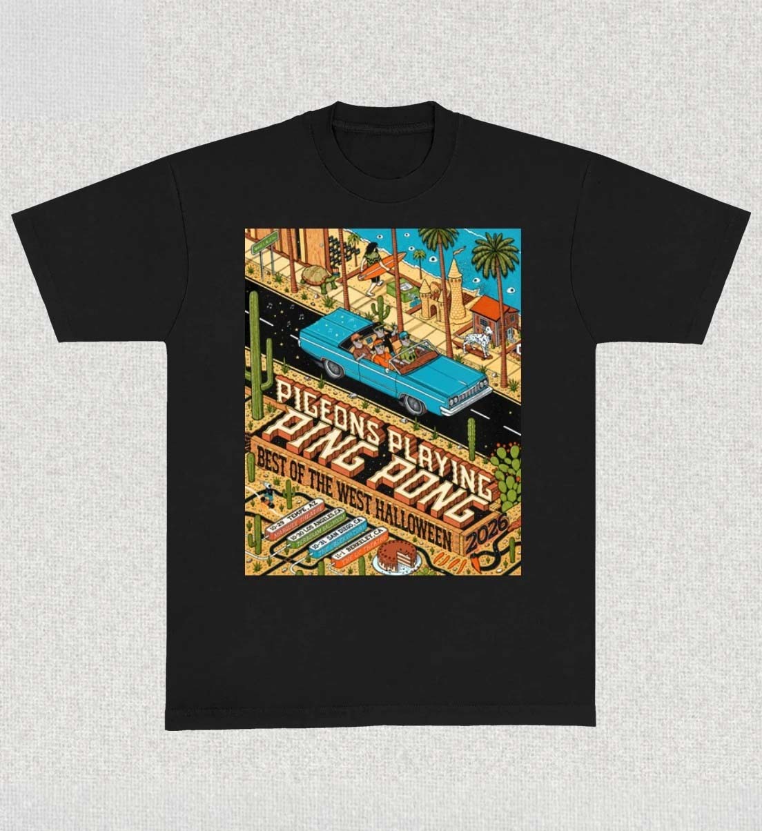 Pigeons Playing Ping Pong Best Of The West Halloween 2026 On October 29 30 31 And November 1 2026 TShirt