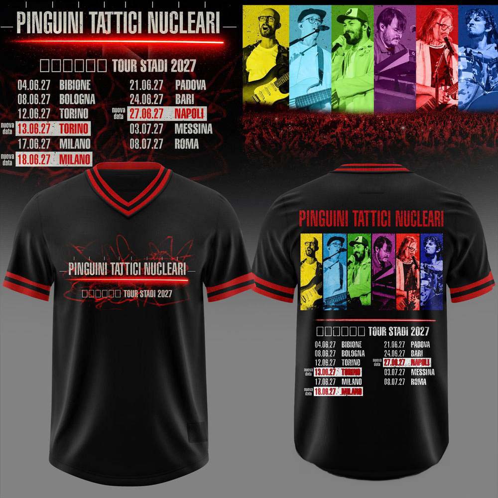 Pinguini Tattici Nucleari Tour Stadi 2027 Football Jersey
